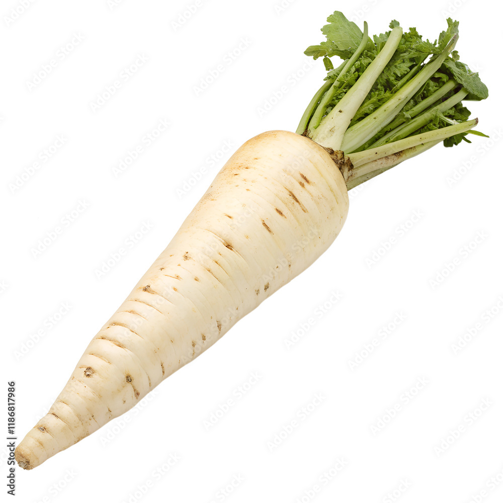 fresh white parsnip isolated on white background fresh white parsnip isolated on white background