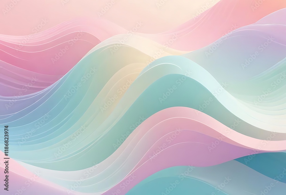 Fototapeta premium Colorful wave with pink, blue, and green colors. Background. Abstract. Graphics. Design.