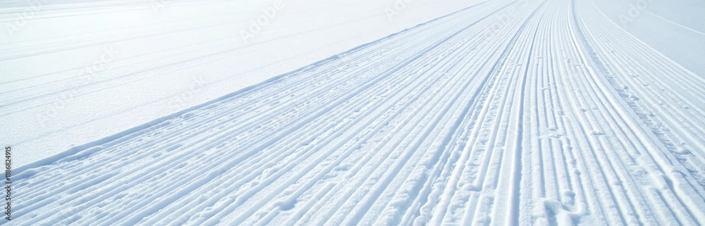 A Wide Expanse Of Pristine Snow Provides A Serene Backdrop For Intricate Patterns Made By Fresh White Ski Tracks. 00002 A Wide Expanse Of Pristine Snow Provides A Serene Backdrop For Intricate Patterns Made By Fresh White Ski Tracks. 00002