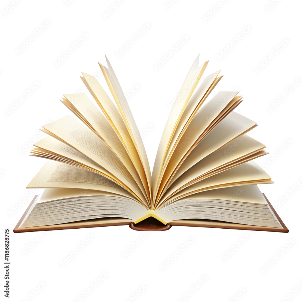 Fototapeta premium Open book illustration isolated on transparent background 