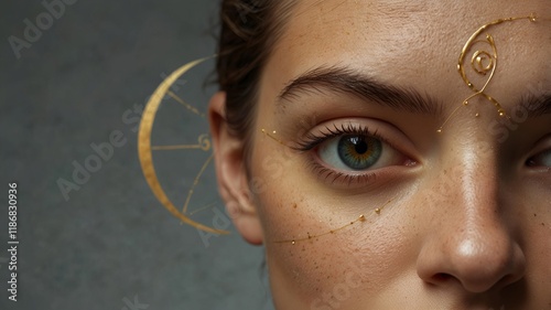 Golden Ratio Composition Align facial elements with the Fibonacci spiral
