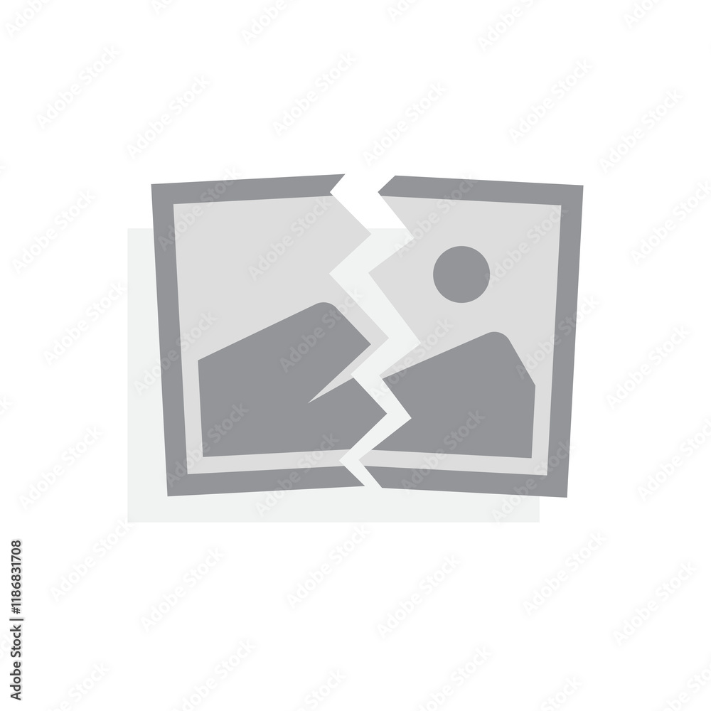 Image file has been corrupted concept illustration.