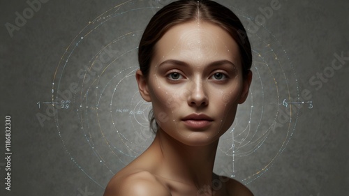 Golden Ratio Composition Align facial elements with the Fibonacci spiral