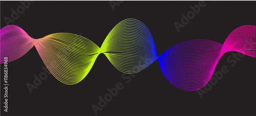 Abstraction on a black background vector icon illustration