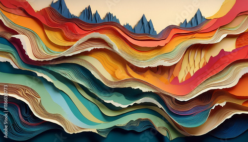 torn paper layers history