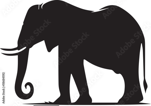 Elephant silhouette vector EPS