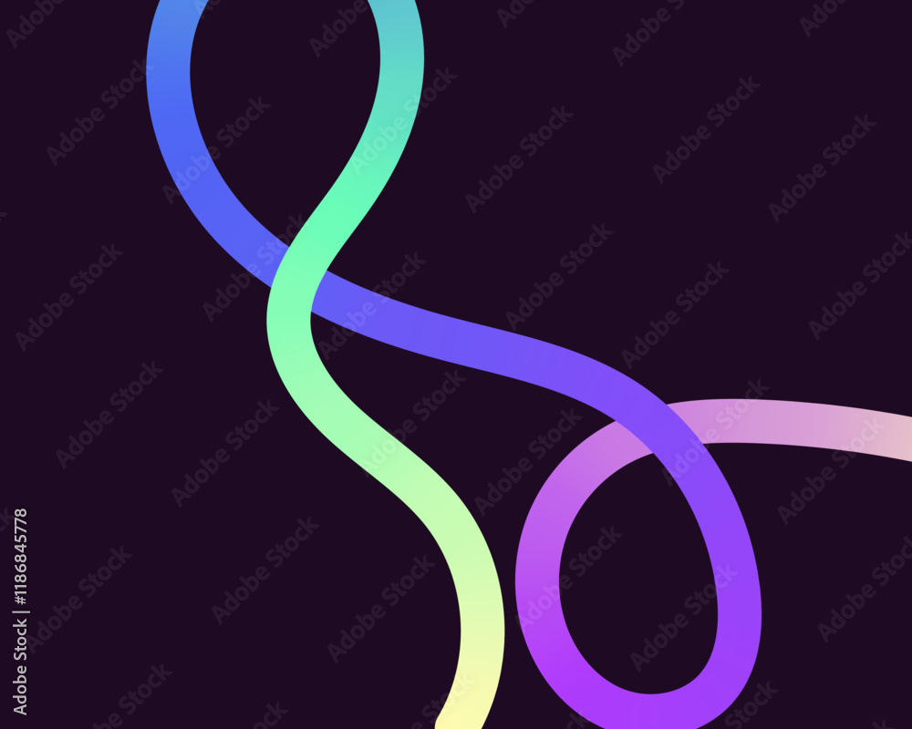 bright, neon squiggle shapes with smooth curves and loops. vivid colors transition through seamless gradients, blending hues like pink, blue, green, and orange, creating a playful, dynamic effect. bright, neon squiggle shapes with smooth curves and loops. vivid colors transition through seamless gradients, blending hues like pink, blue, green, and orange, creating a playful, dynamic effect.