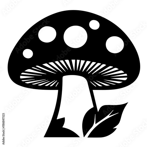 Mushroom Silhouette: Free Download for Nature-Themed Art