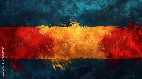 Markise in den farben der deutschen flagge. Frostsong. Illustration photo