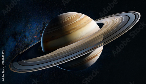 cinematic close up of saturn in deep space