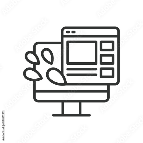 Splash page icon in line design. Splash, page, website, landing, design, interface, web on white background vector. Splash page editable stroke icon