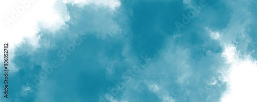 A Light and Minimalist Cloudscape Where Mist and Air Blend Seamlessly into a Blue Background
