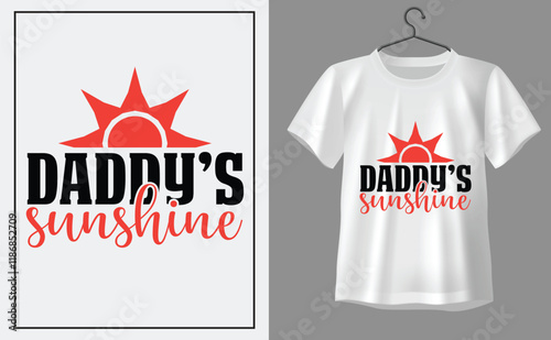Daddys sunshine t shirt design, t shirt design concept, t shirt design template