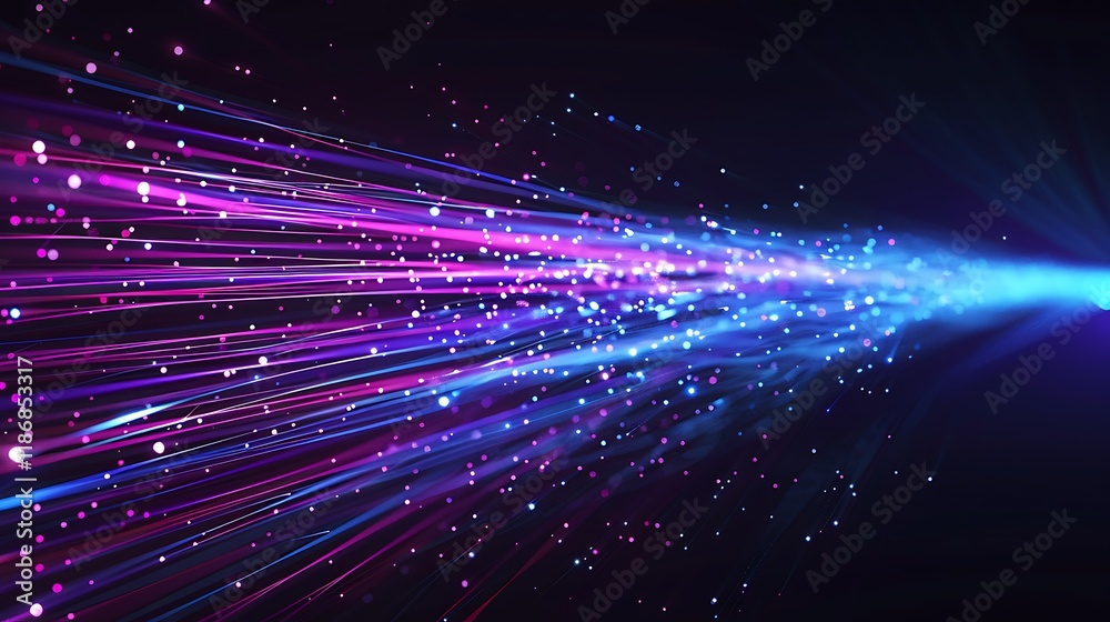 Obraz premium Abstract Light Trails: A Symphony of Neon Hues