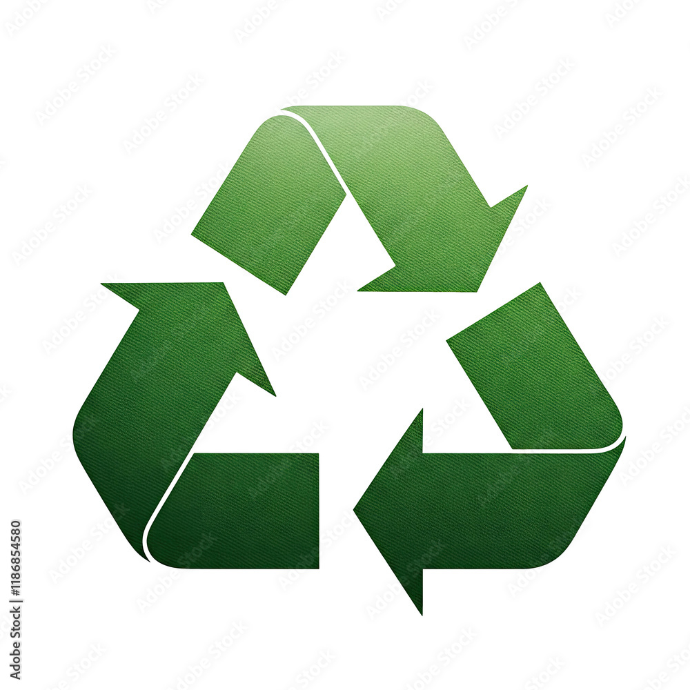 Fototapeta premium Recycling Arrows Symbol on Transparent Background