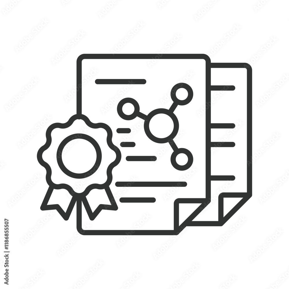 Client certificate mapping, icon in line design. Client certificate mapping, SSL certificate, certificate-based security on white background vector. Client certificate mapping editable stroke icon Client certificate mapping, icon in line design. Client certificate mapping, SSL certificate, certificate-based security on white background vector. Client certificate mapping editable stroke icon