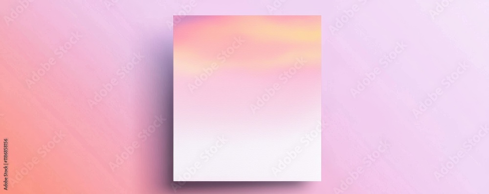 Obraz premium A soft, pastel gradient artwork featuring pink and orange hues blending seamlessly into a light background, evoking calm and creativity.