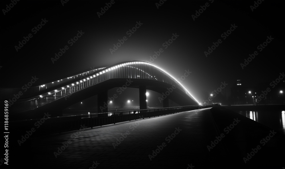 Obraz premium A bridge at night