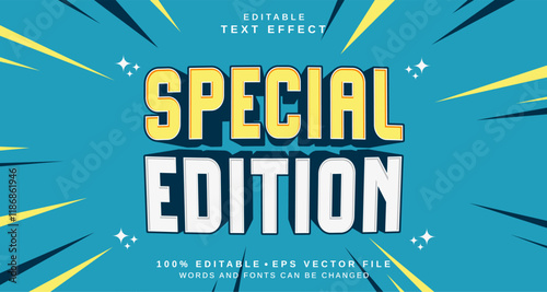 Editable text style effect - Special Edition text style theme.
