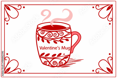 Valentine Set of Rainboho, Flower, and Love Designs on White Background  Romantic Art Collection