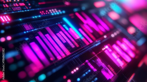 Abstract design of disinformation protection, with a glowing matrix of secure nodes filtering misinformation and algorithms emphasizing trustworthiness photo