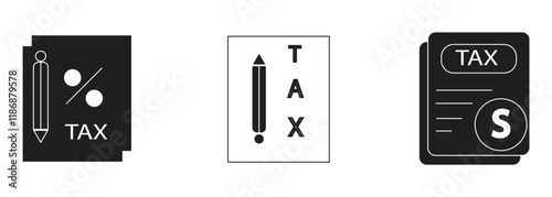 Print Tax document icon. Coins and Dollar cent Sign isolated on white background. 
