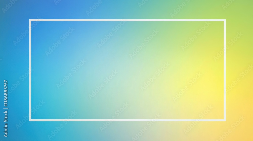 Obraz premium Abstract blurred gradient background with white frame.