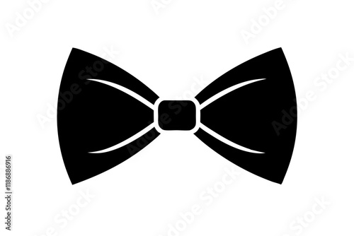 Bowtie Icon Vector Illustration - Stylish Formal Wear SVG Graphic