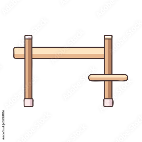 ballet barre vector icon, dance day vector illustration - simple illustration of ballet barre perfect for logos, and dance day-themed designs.