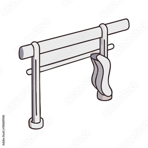 ballet barre vector icon, dance day vector illustration - simple illustration of ballet barre perfect for logos, and dance day-themed designs.