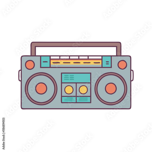 hip hop boom box vector icon, dance day vector illustration - simple illustration of hip hop boom box perfect for logos, and dance day-themed designs.