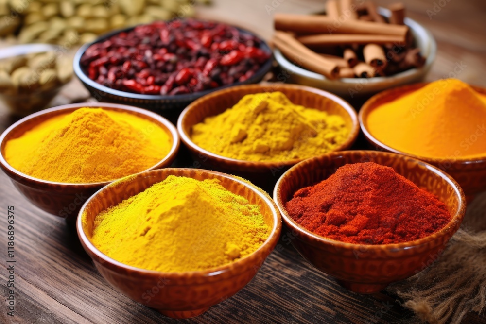 Superfoods Collection: A Variety of Colorful and Healthy Bowls with Turmeric, Antioxidant Cocoa, and Various Beans on a White Background Superfoods Collection: A Variety of Colorful and Healthy Bowls with Turmeric, Antioxidant Cocoa, and Various Beans on a White Background