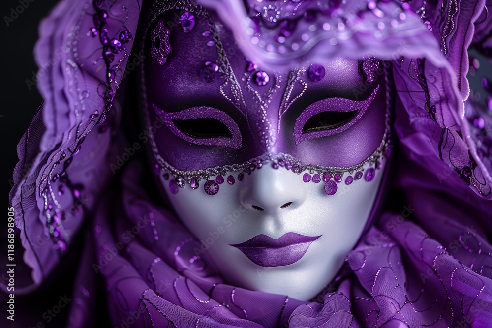 Close-up of Venetian carnival mask. Close-up of Venetian carnival mask.
