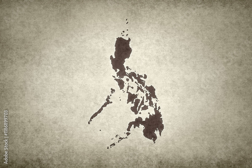 Map of the Philippines on a paper