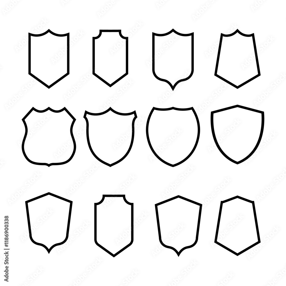 Vector Shield icon. Heraldic shields, security black labels. stock illustration, Shield, Coat Of Arms, Icon Symbol, Logo, Vector Vector Shield icon. Heraldic shields, security black labels. stock illustration, Shield, Coat Of Arms, Icon Symbol, Logo, Vector