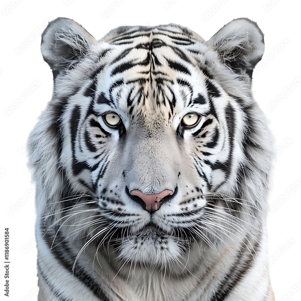 Fototapeta premium white tiger portrait