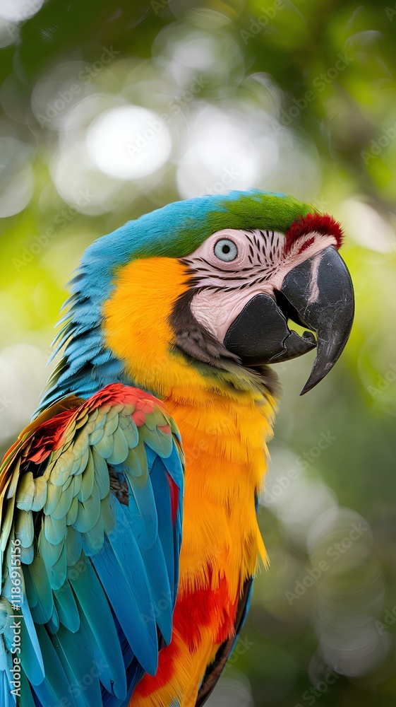 Tropical Macaw with Stunning Plumage Tropical Macaw with Stunning Plumage