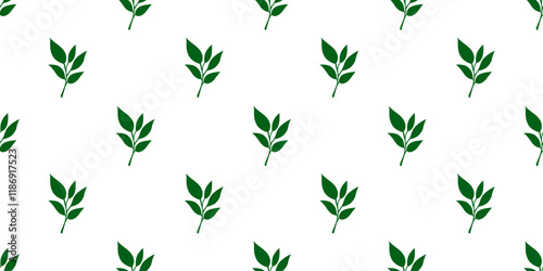 tea leaves pattern background. green leaves vector pattern background. Green tea leaf seamless pattern. silhouette leaf background.