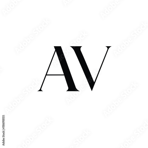 AV text-based logo initials designed for versatile use across various businesses available in high-quality vector format

