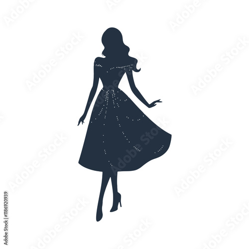 vintage pinup style girl collection with cocktail hand-drawn black vector artwork
