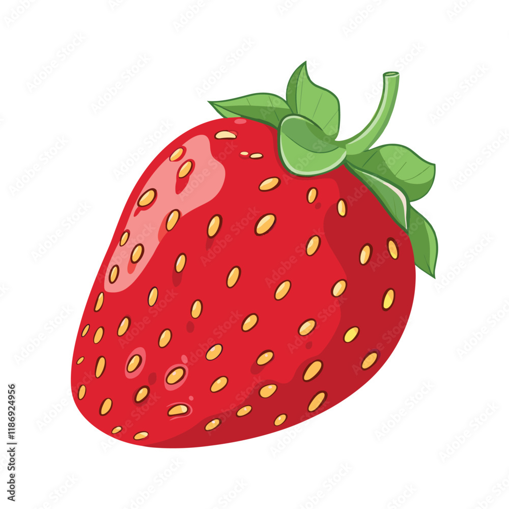 elegant illustration of strawberry isolated on white elegant illustration of strawberry isolated on white