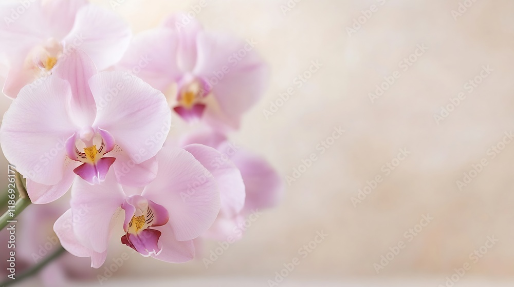Delicate pink orchids with soft focus on elegant petals : Generative AI Delicate pink orchids with soft focus on elegant petals : Generative AI