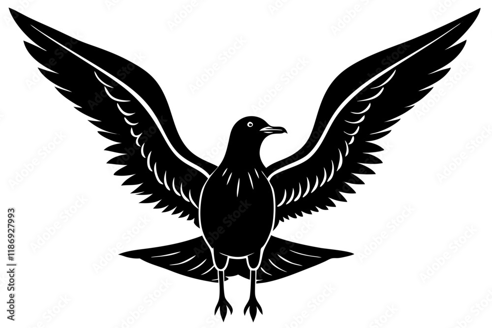 Obraz premium pigeon silhouette vector