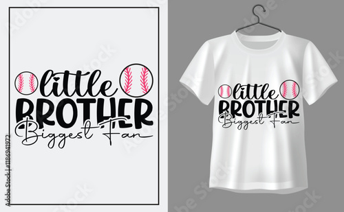 Little brother biggest fan t shirt design, t shirt design concept, t shirt design template