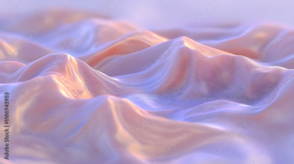 Obraz premium Soft Pink and Purple Gradient Waves in High Quality Photorealism