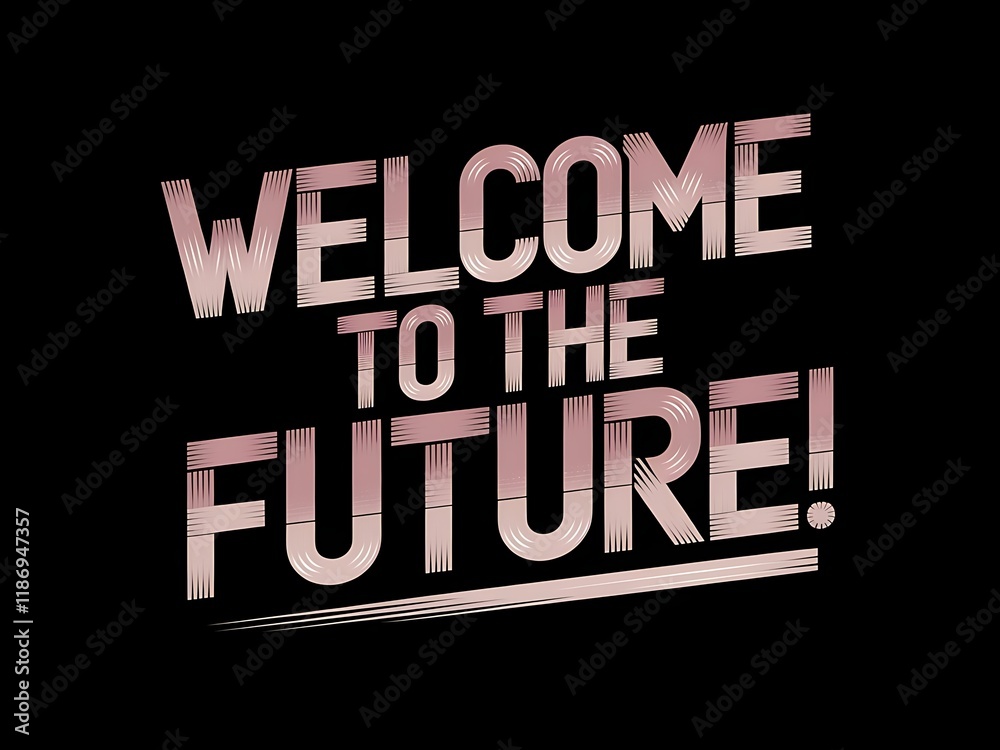 Obraz premium Welcome to the Future Text Art Design
