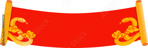 Chinese New Year Snake Banner Decoration, Festive Lunar New Year Snake Design Free Download Chinese New Year Snake Banner Decoration, Festive Lunar New Year Snake Design - GFXLoad