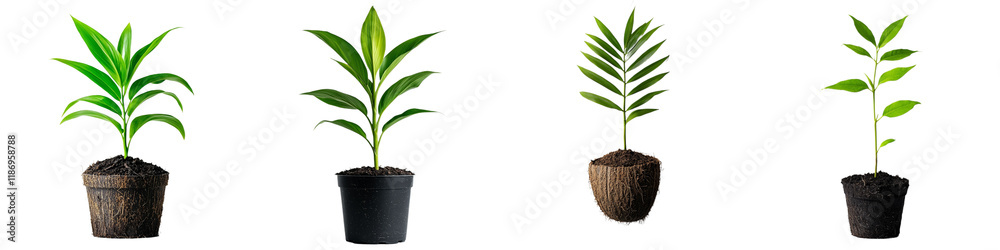 Diverse Indoor Plants in Pots Growing with Lush Green Leaves for Home Decor Diverse Indoor Plants in Pots Growing with Lush Green Leaves for Home Decor