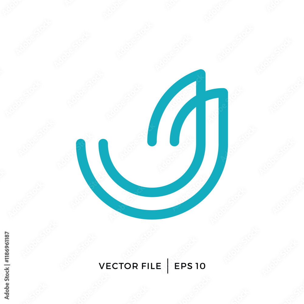 J JJ letter initials logo design outline J JJ letter initials logo design outline