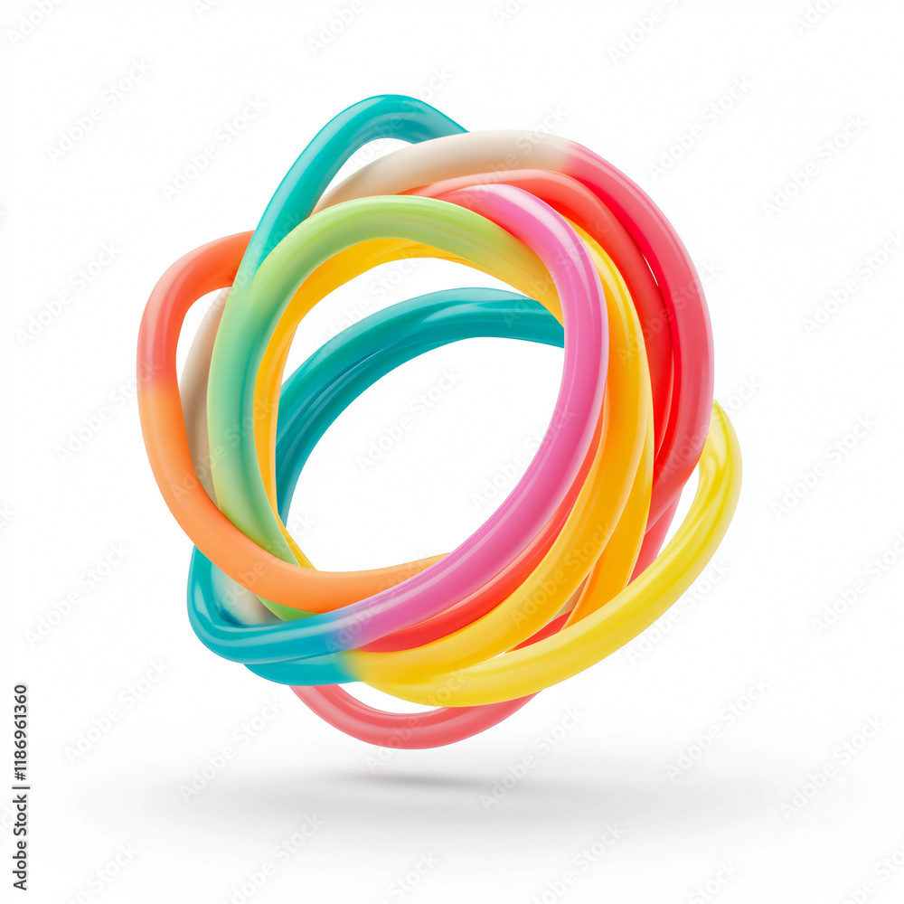 Float Resistance Loops in Vibrant Array, Separated for Fitness gym Float Resistance Loops in Vibrant Array, Separated for Fitness gym